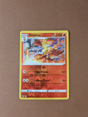 Pokemon Card Silver Tempest 027/195 27/195 Delphox Reverse Holo Rare *MINT*