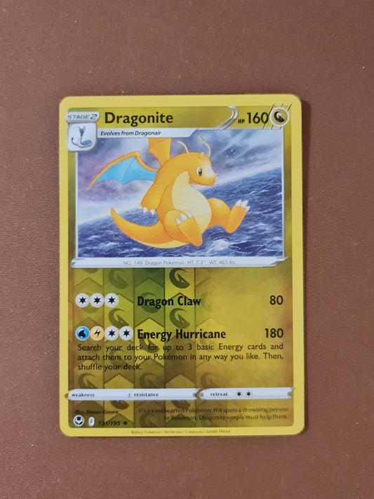 Pokemon Card Silver Tempest 131/195 Dragonite Reverse Holo Rare *MINT*