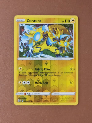Pokemon Card Silver Tempest 056/195 56/195 Zeraora Reverse Holo Rare *MINT*