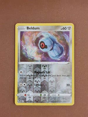 Pokemon Card Silver Tempest 117/195 Beldum Reverse Holo Common *MINT*