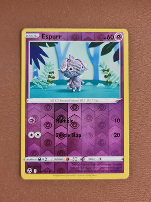 Pokemon Card Silver Tempest 081/195 81/195 Espurr Reverse Holo Common *MINT*