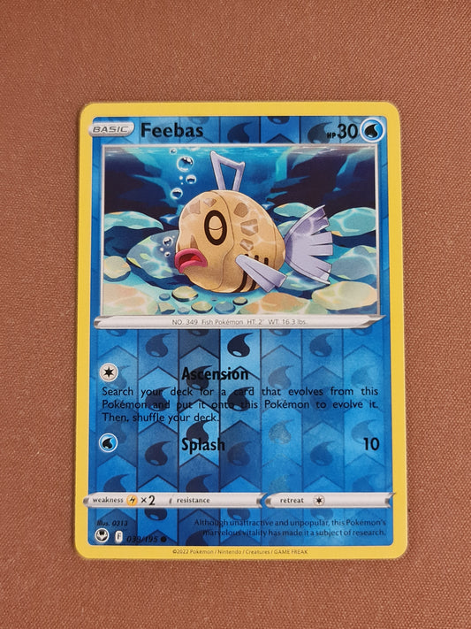 Pokemon Card Silver Tempest 039/195 39/195 Feebas Reverse Holo Common *MINT*