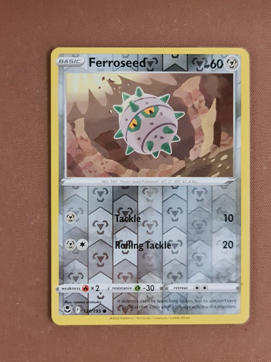 Pokemon Card Silver Tempest 121/195 Ferroseed Reverse Holo Common *MINT*