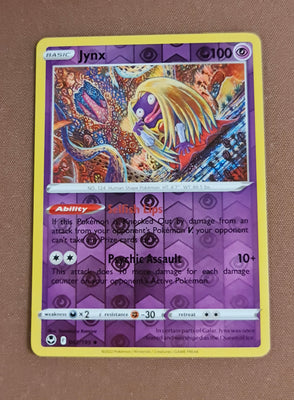 Pokemon Card Silver Tempest 062/195 62/195 Jynx Reverse Holo Uncommon *MINT*