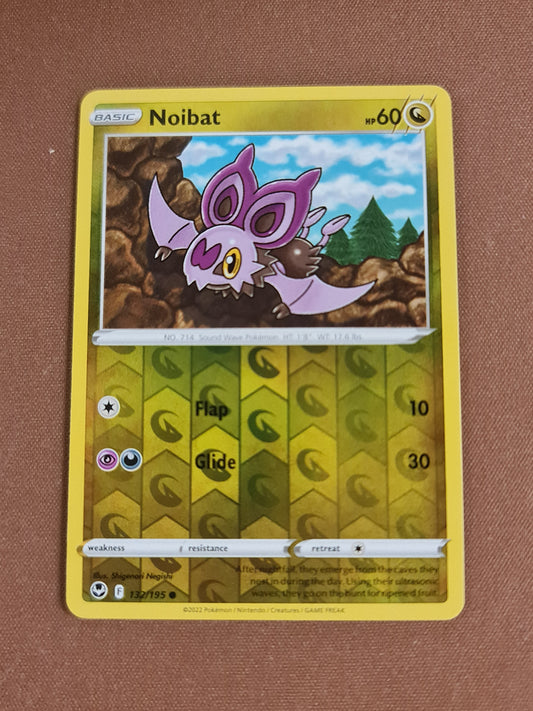 Pokemon Card Silver Tempest 132/195 Noibat Reverse Holo Common *MINT*