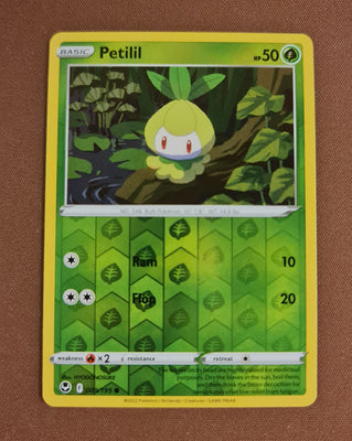 Pokemon Card Silver Tempest 009/195 9/195 Petilil Reverse Holo Common *MINT*