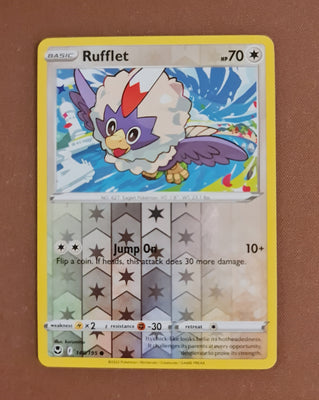 Pokemon Card Silver Tempest 148/195 Rufflet Reverse Holo Common *MINT*