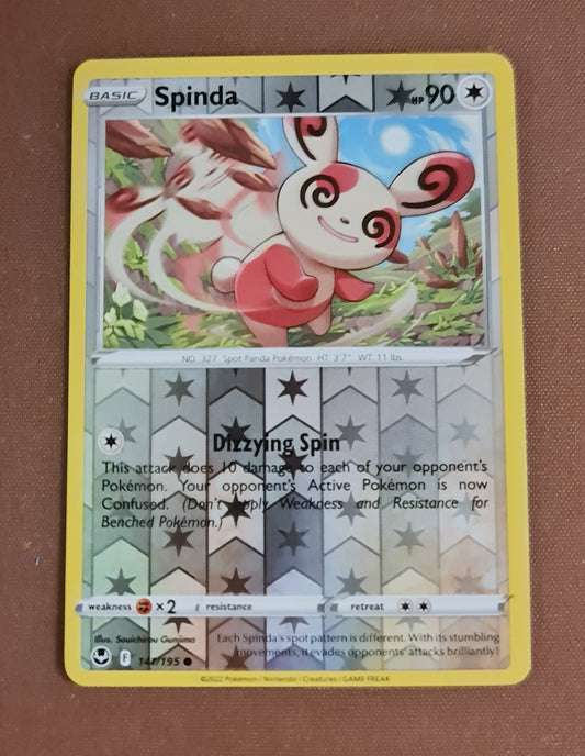 Pokemon Card Silver Tempest 141/195 Spinda Reverse Holo Common *MINT*