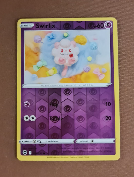 Pokemon Card Silver Tempest 083/195 83/195 Swirlix Reverse Holo Common *MINT*