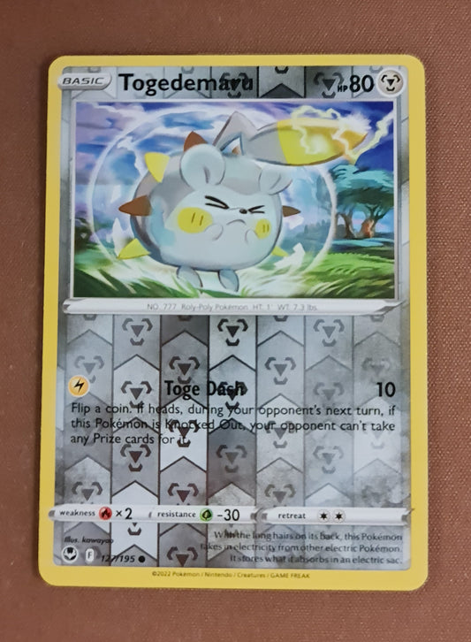 Pokemon Card Silver Tempest 127/195 Togedemaru Reverse Holo Common *MINT*