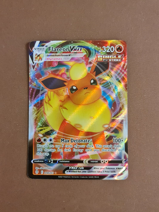 (S) Pokemon Card Evolving Skies 18/203 018/203 Flareon VMAX Ultra Rare *M*