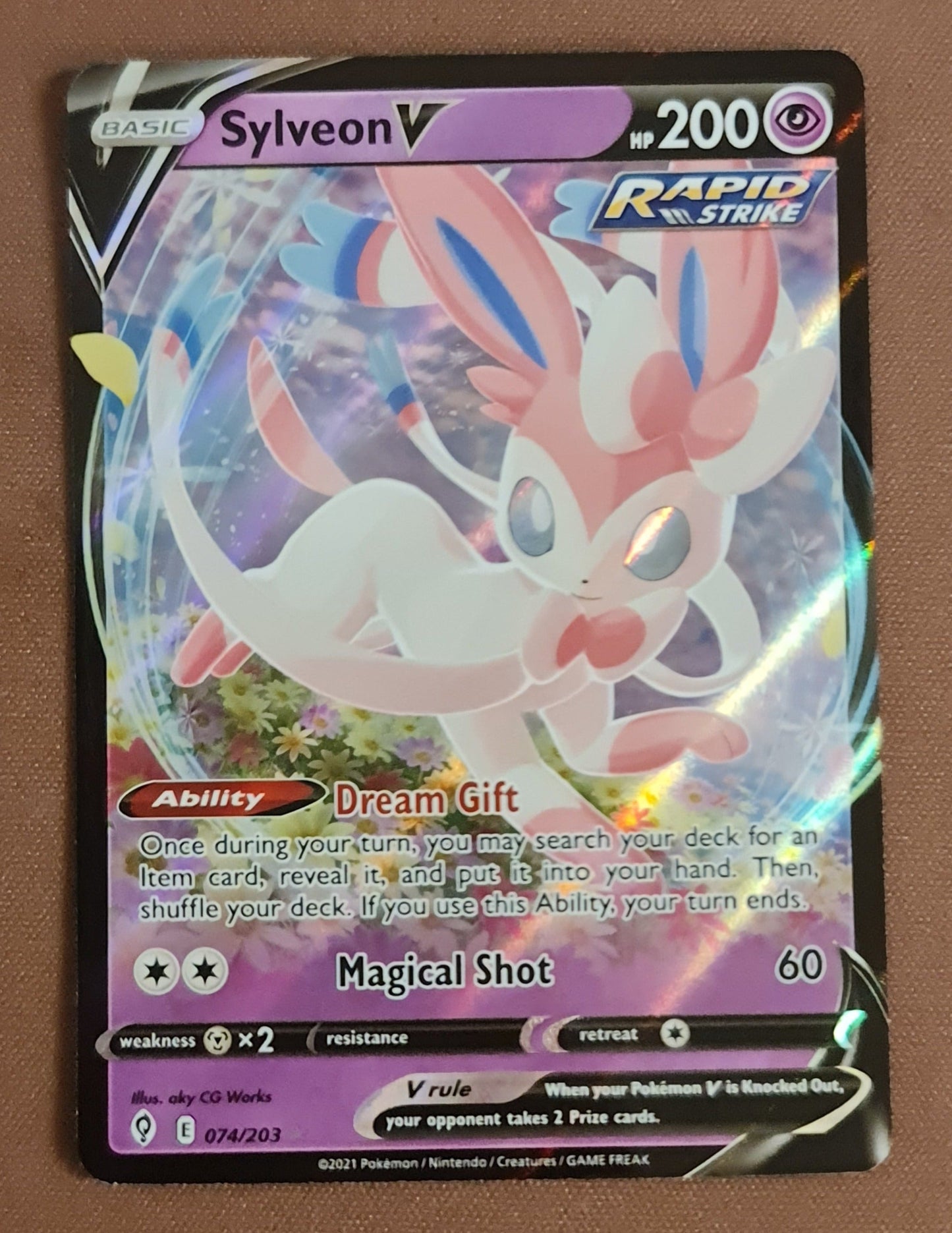 Pokemon Card Evolving Skies 74/203 074/203 Sylveon V Ultra Rare *M*