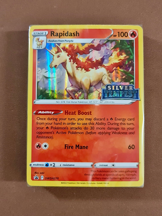 Pokemon Card SEALED SWSH Black Star Promos SWSH270 Rapidash Prerelease promo