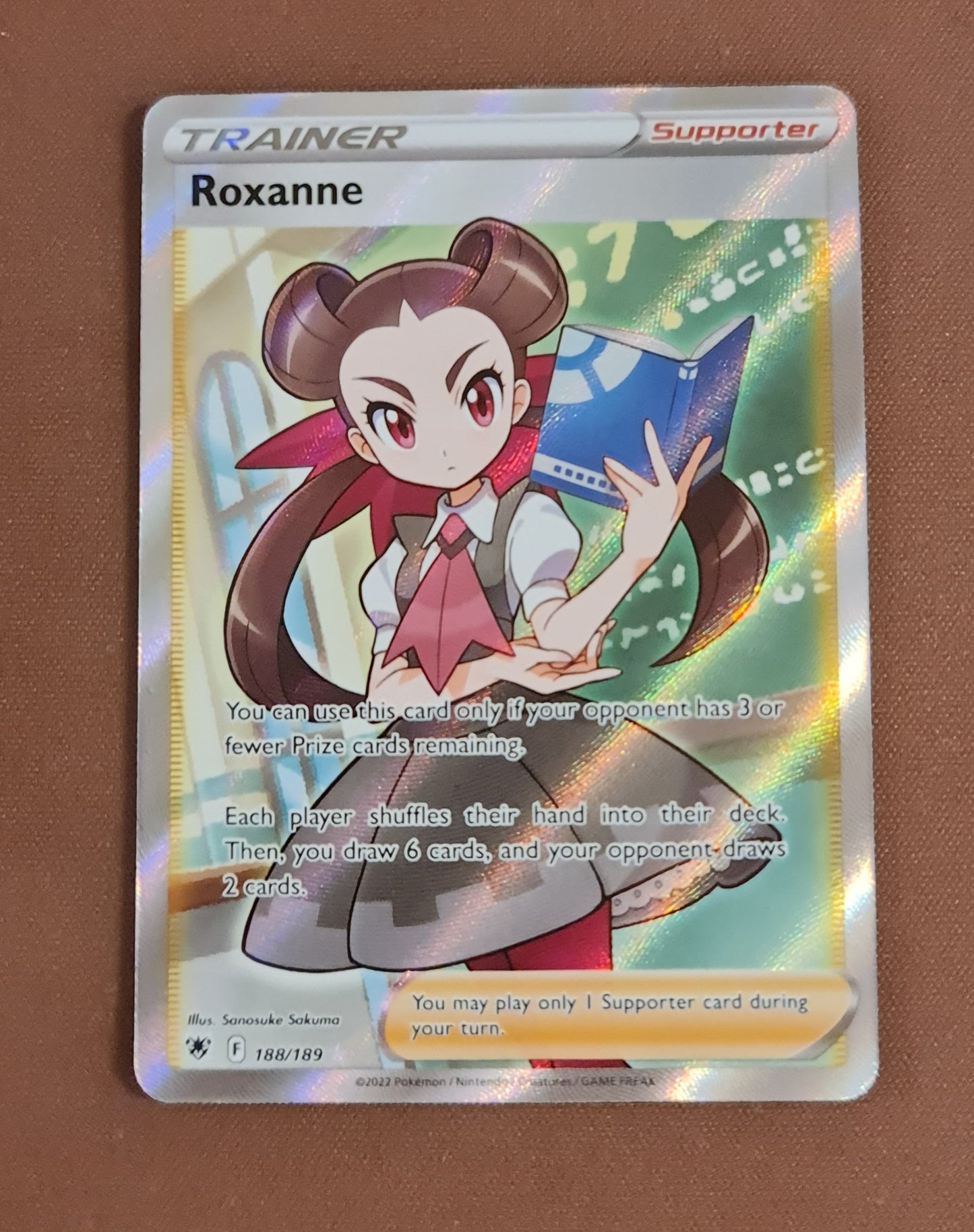 (S) Pokemon Card Astral Radiance 188/189 Roxanne Supporter Full Art