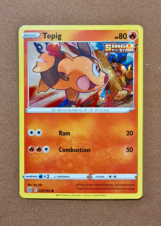 Pokemon Card Battle Styles 023/163 23/163 Tepig Holo Promo