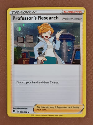 Pokemon Card Shining Fates 060/072 60/72 Professor's Research Cosmos Holo Promo