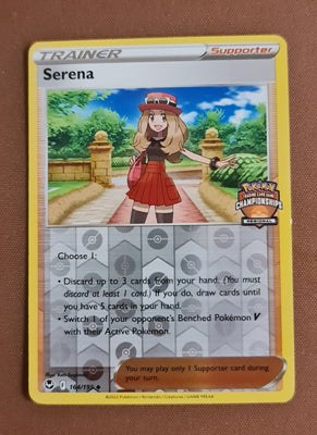 Pokemon Card Silver Tempest 164/195 Serena Supporter Reverse Holo *REGIONAL CHAMPIONSHIP* STAMP