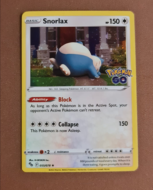 Pokemon Go 55/78 055/078 Snorlax *Cosmos* Rare Alternate Holo