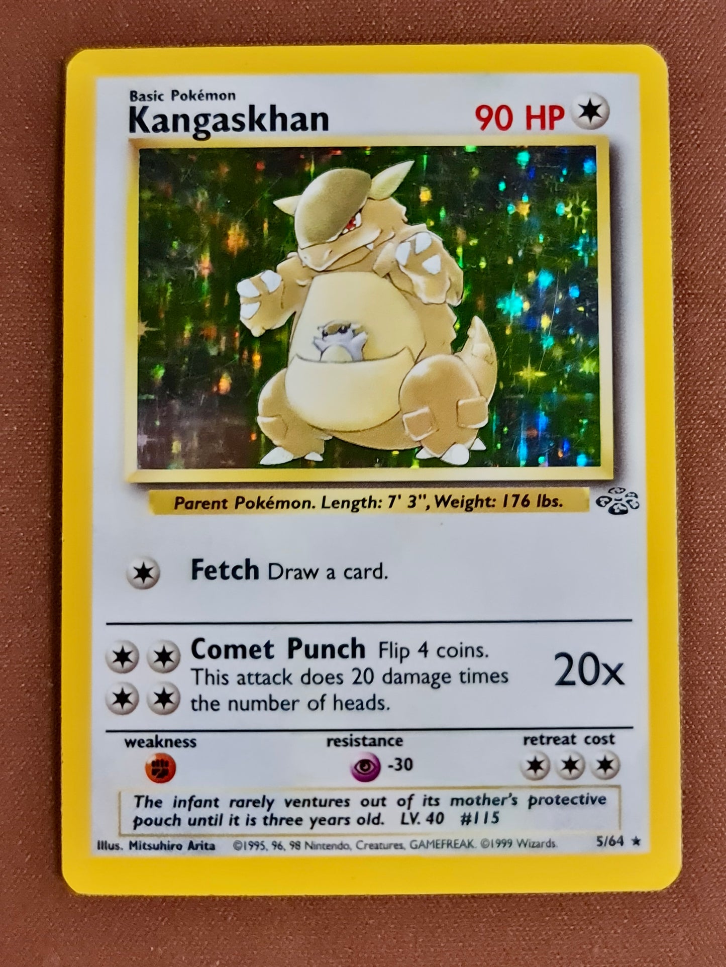 (S) Pokemon Card Jungle Set Unlimited 21/64 Kangaskhan Rare NEAR MINT