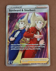 Pokemon Card Silver Tempest Trainer Gallery TG28/TG30 Sordward & Shielbert Supporter Full Art *MINT*