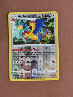 Pokemon Card Silver Tempest 147/195 Archeops Reverse Holo Rare *MINT*