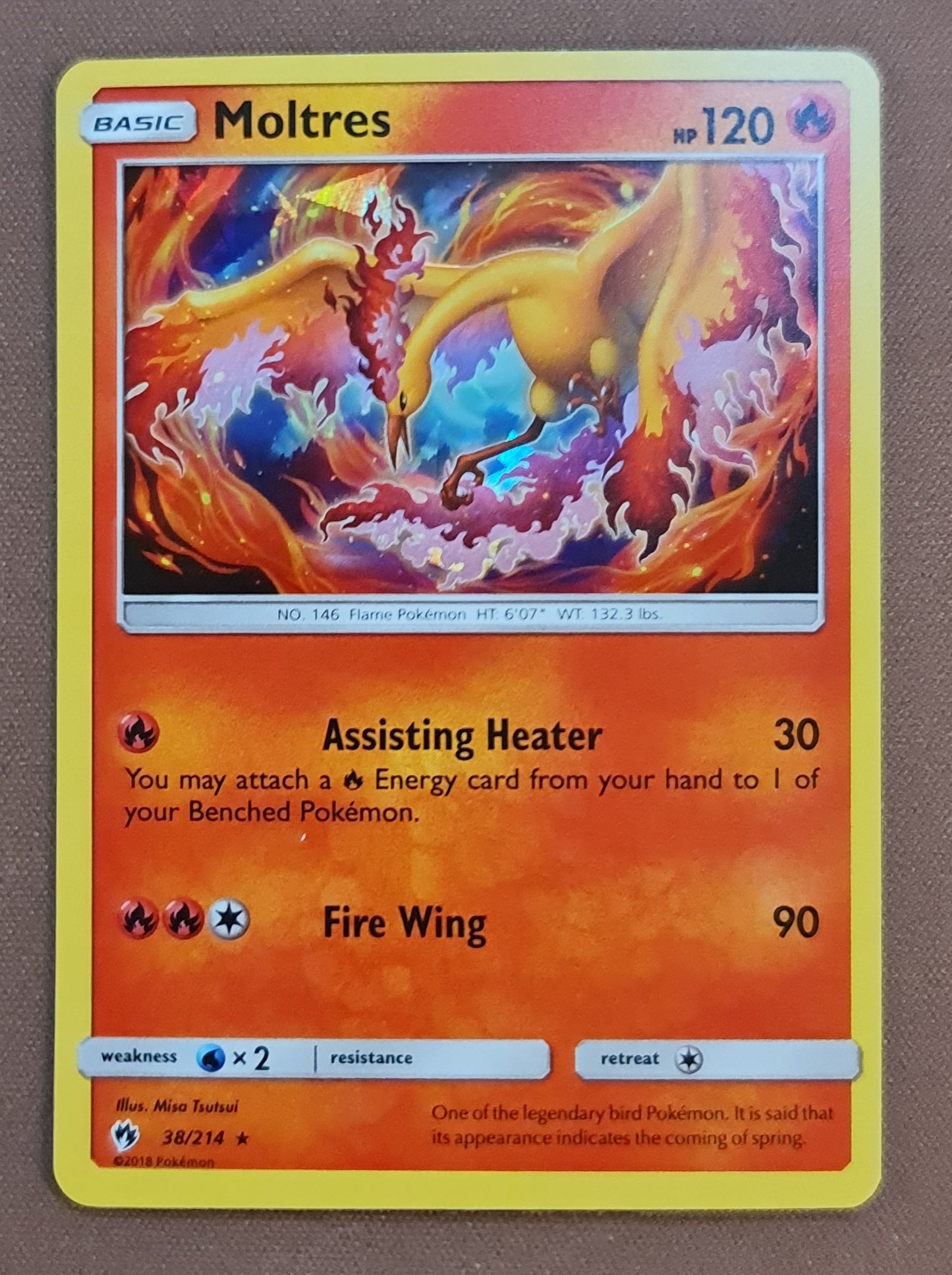 Pokemon Card Lost Thunder 38/214 038/214 Moltres SHATTERED HOLO Rare *MINT*