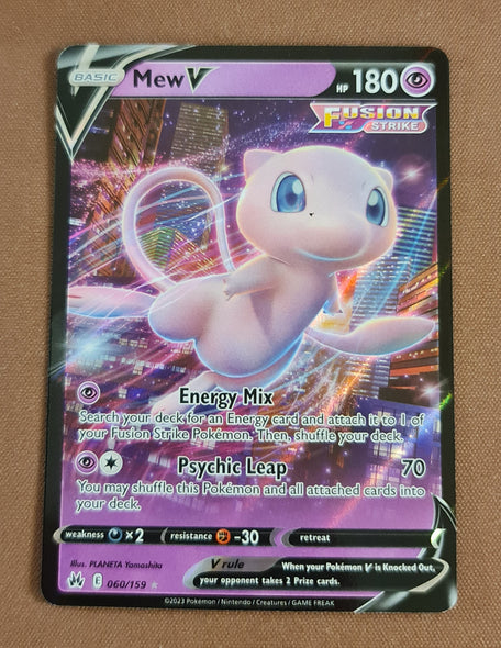 Pokemon Card Crown Zenith 060/159 60/159 Mew V Ultra Rare *MINT*