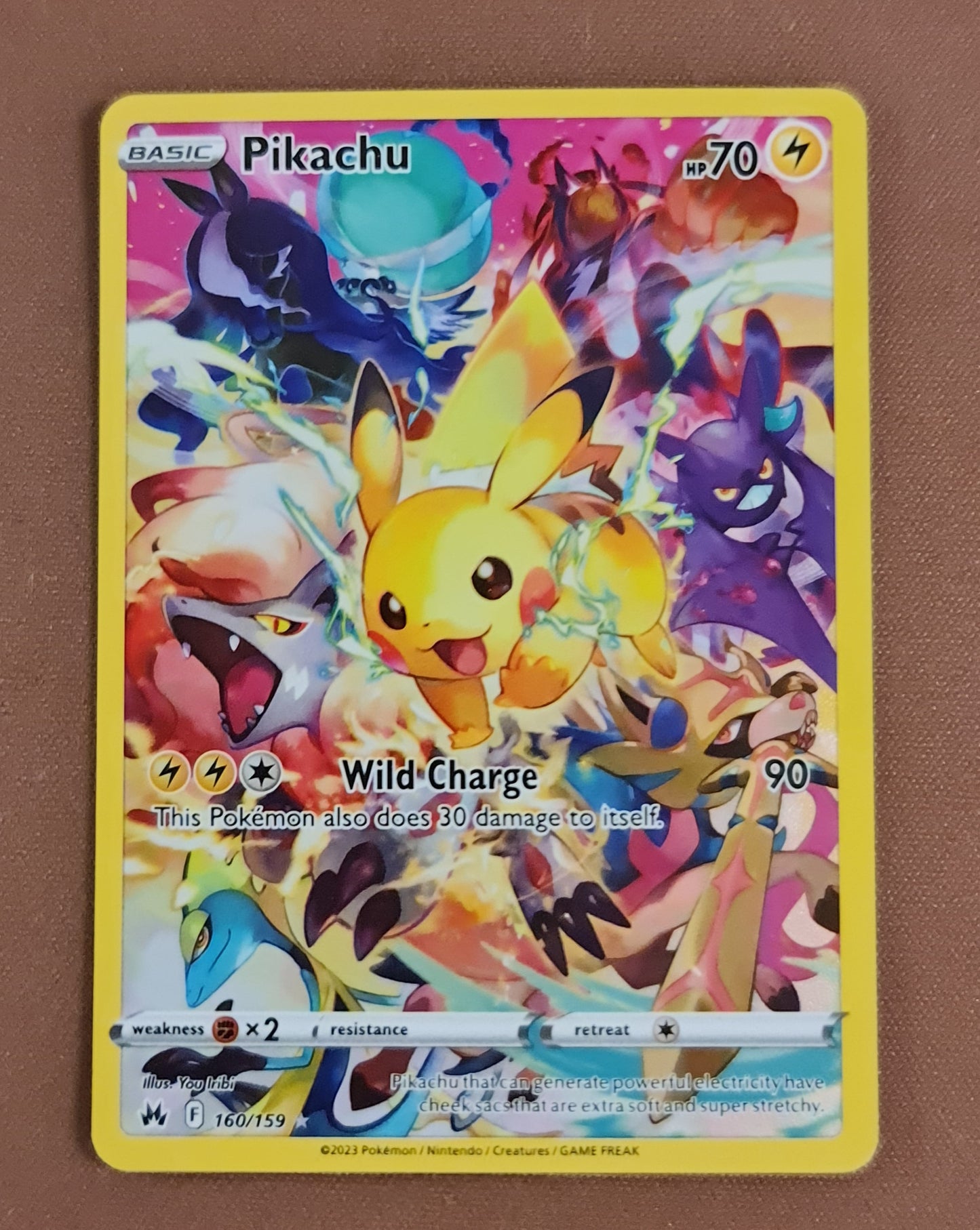 (S) Pokemon Card Crown Zenith 160/159 Pikachu Secret Rare *MINT*