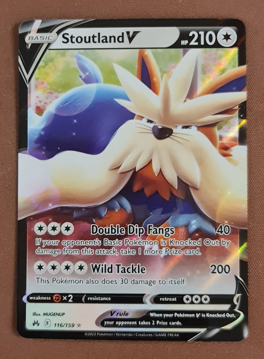 Pokemon Card Crown Zenith 116/159 Stoutland V Ultra Rare *MINT*