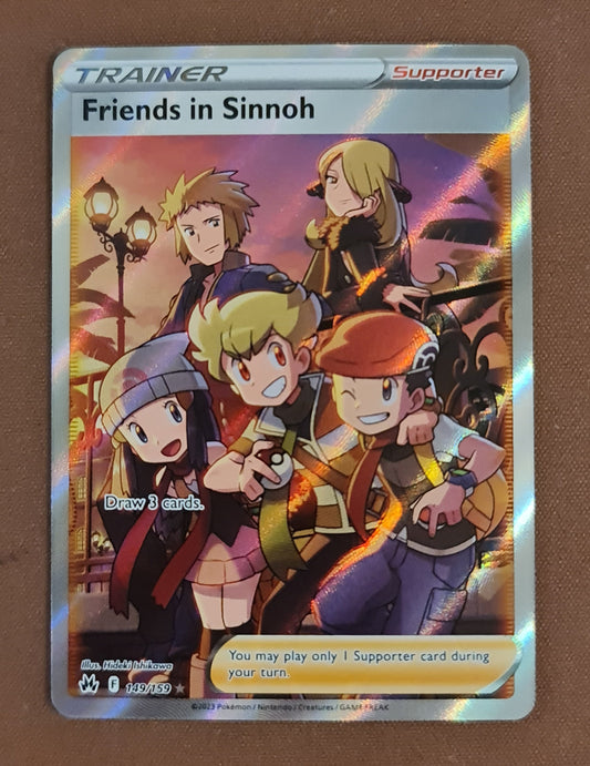 (S) Pokemon Card Crown Zenith 149/159 Friends in Sinnoh Supporter Full Art *MINT*