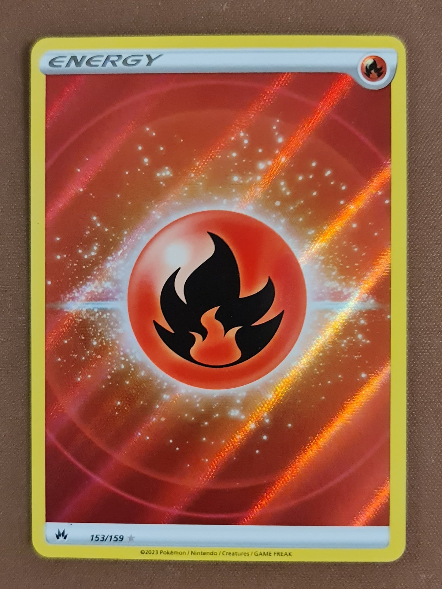 Pokemon Card Crown Zenith 153/159 Fire Energy Full Art *MINT*