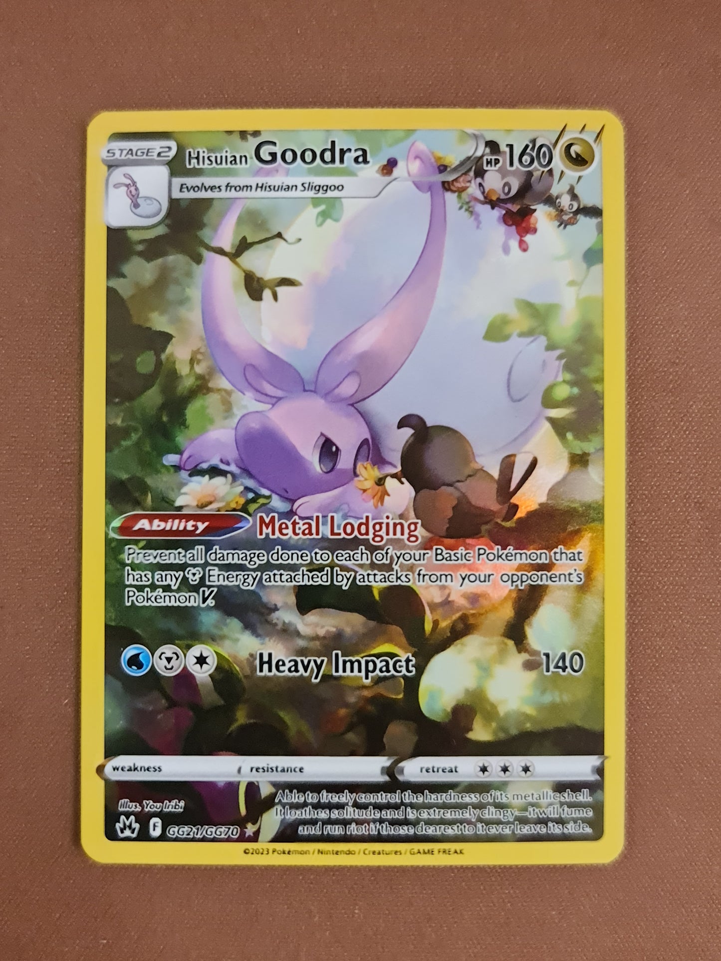 Pokemon Card Crown Zenith Galarian Gallery GG21/GG70 Hisuian Goodra Holo Rare *MINT*