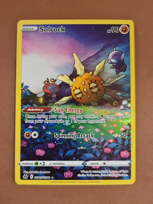 Pokemon Card Crown Zenith Galarian Gallery GG15/GG70 Solrock Holo Rare *MINT*