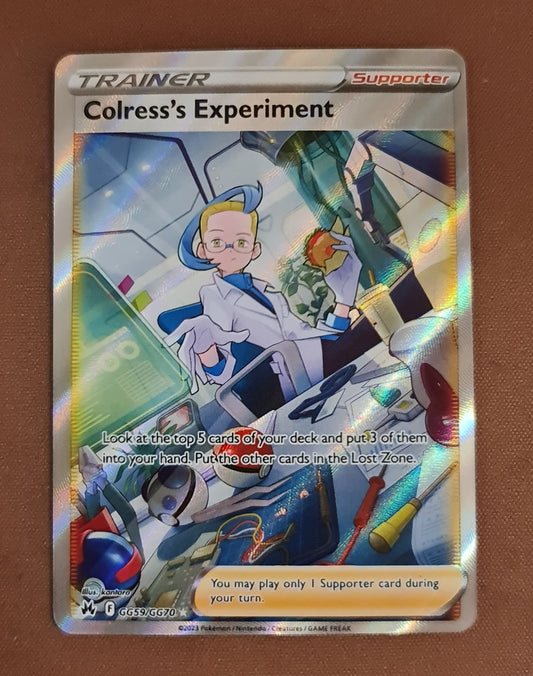 (S) Pokemon Card Crown Zenith Galarian Gallery GG59/GG70 Colress's Experiment Supporter Ultra Rare *MINT*