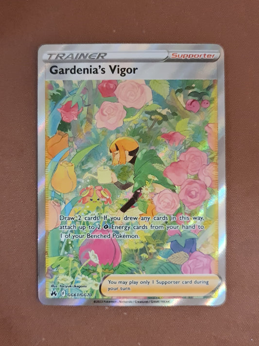 (S) Pokemon Card Crown Zenith Galarian Gallery GG61/GG70 Gardenia's Vigor Supporter Ultra Rare *MINT*