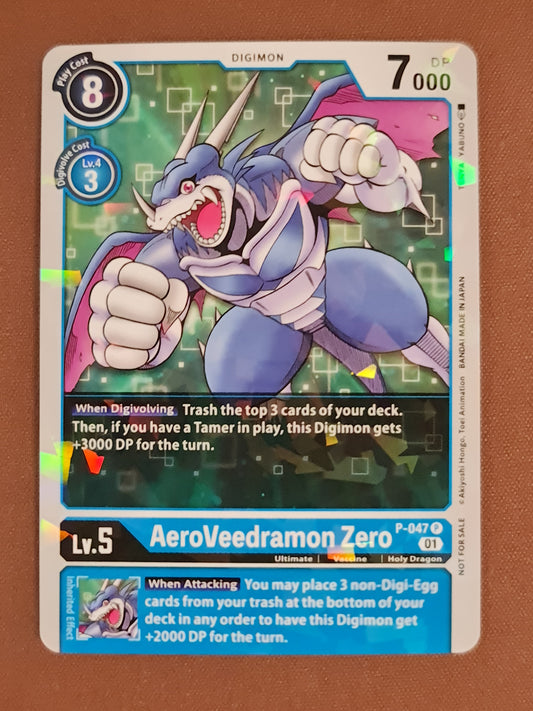 Digimon Card AeroVeedramon Zero SHATTERED Reverse Holo P-047 P