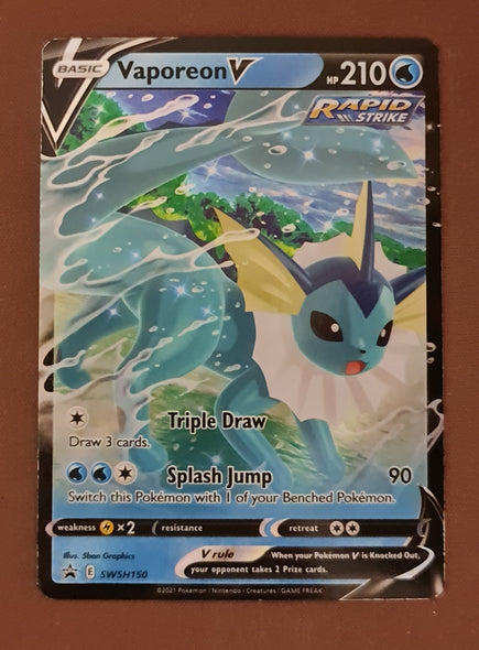 Pokemon Card SWSH Black Star Promos SWSH150 Vaporeon V