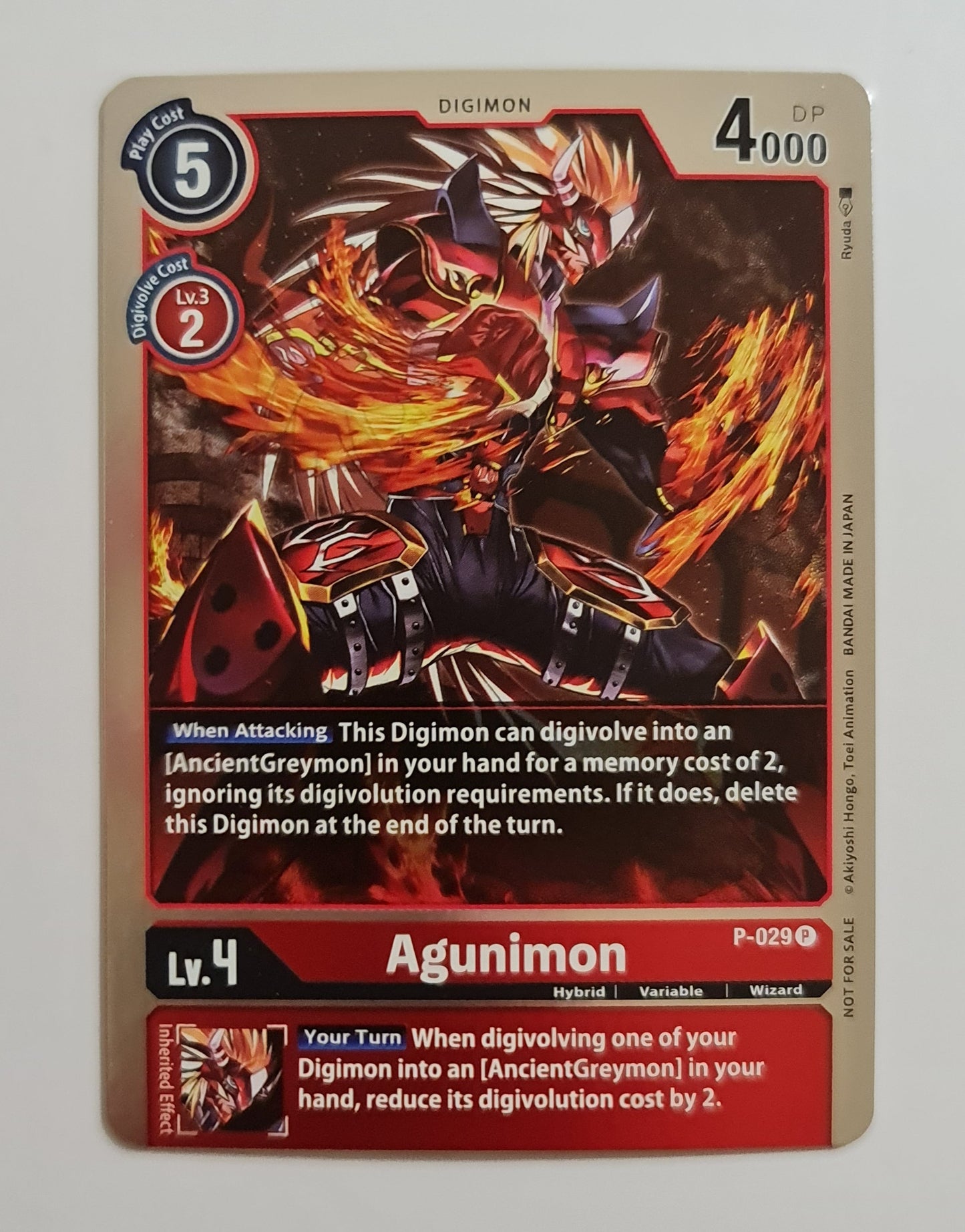 <transcy>بطاقة Digimon Great Legend Agunimon BT4-011 U</transcy>
