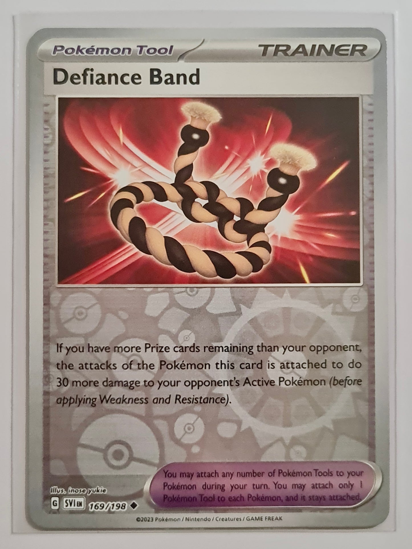 Pokemon Card Scarlet & Violet 169/198 Defiance Band Tool Reverse Holo Uncommon *MINT*