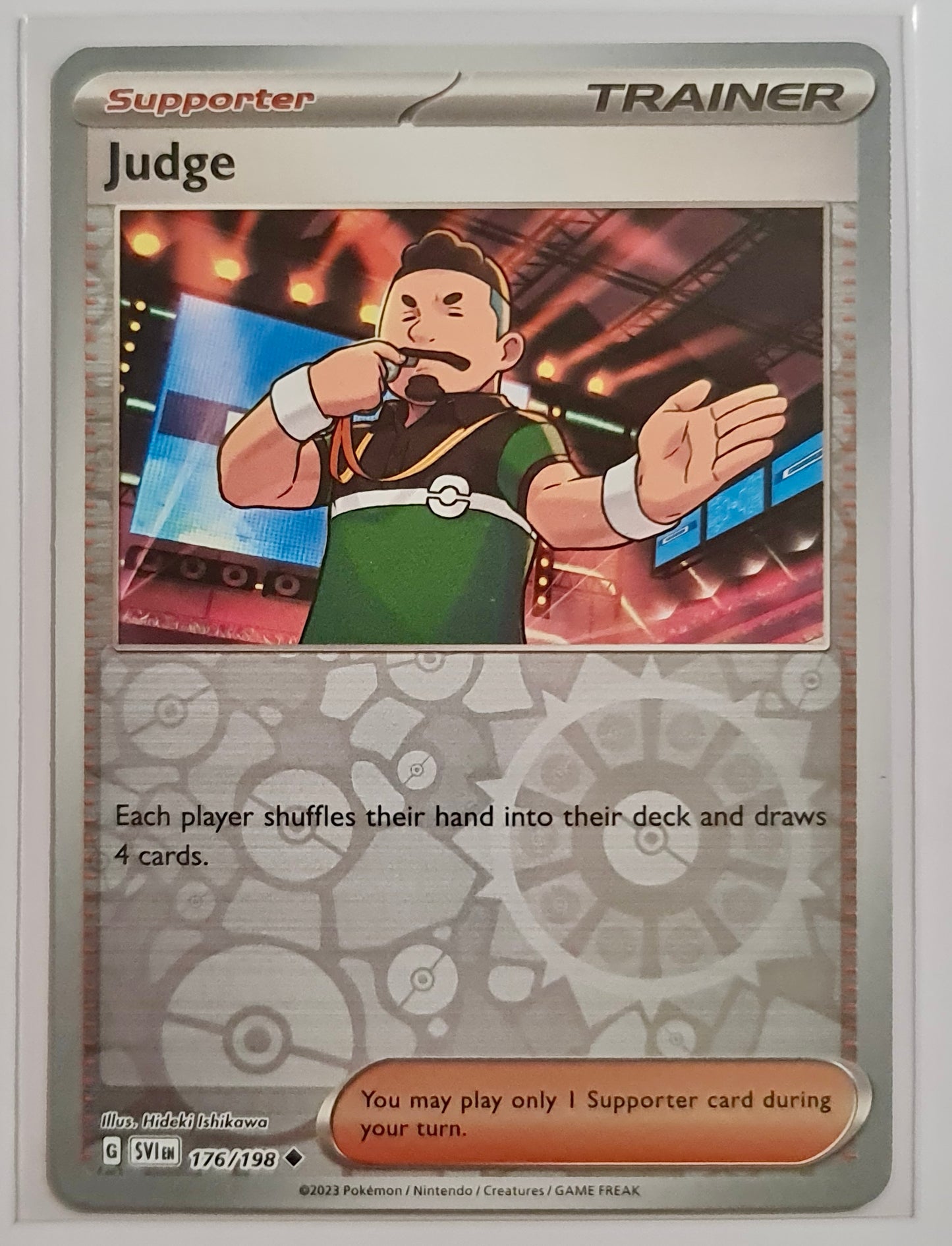 Pokemon Card Scarlet & Violet 176/198 Judge Supporter Reverse Holo Uncommon *MINT*