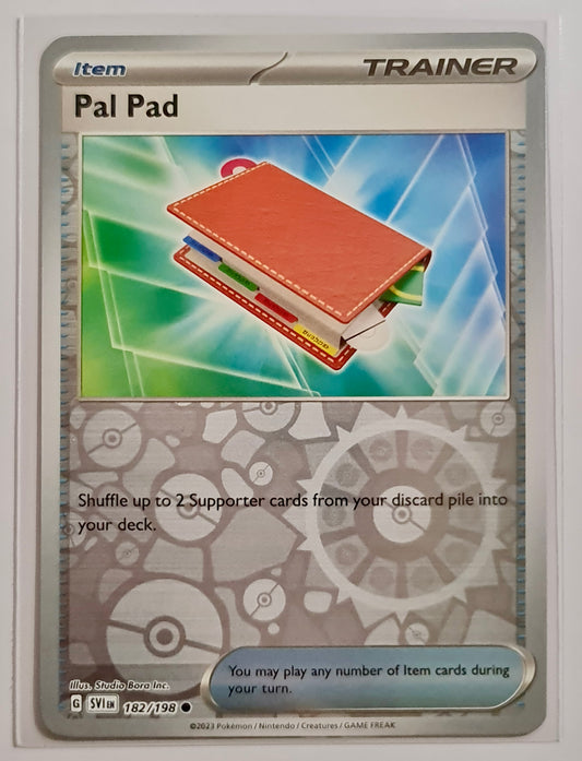 Pokemon Card Scarlet & Violet 182/198 Pal Pad Item Reverse Holo Common *MINT*