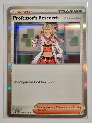 Pokemon Card Scarlet & Violet 189/198 Professor's Research[Professor Sada] Supporter Rare *MINT*