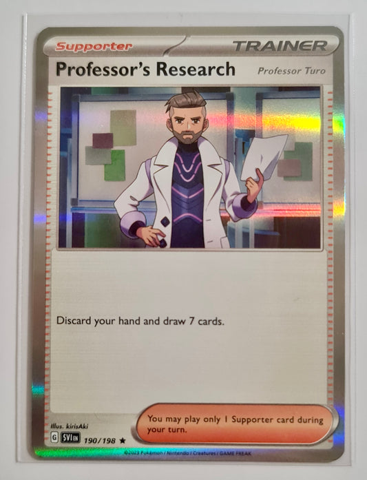 Pokemon Card Scarlet & Violet 190/198 Professor's Research[Professor Turo] Supporter Rare *MINT*