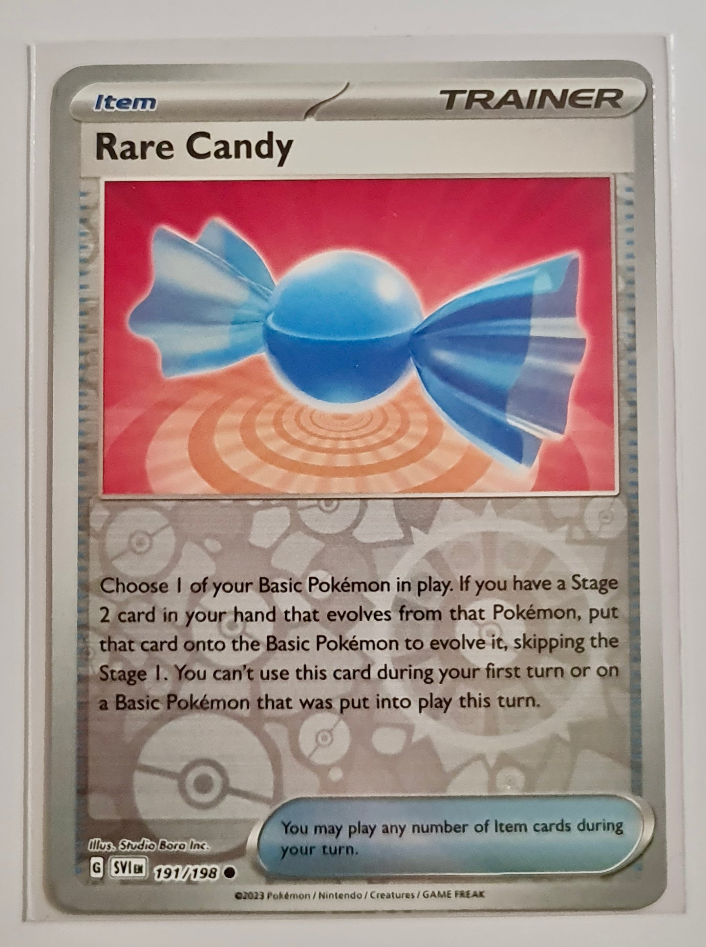 Pokemon Card Scarlet & Violet 191/198 Rare Candy Item Reverse Holo Common *MINT*