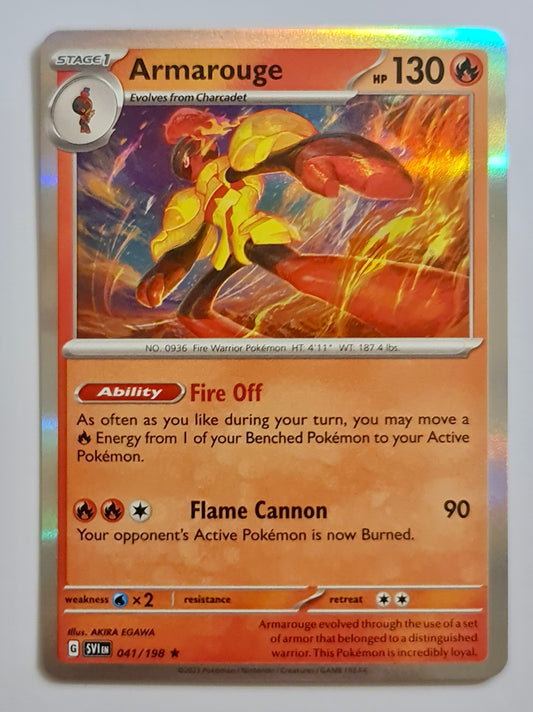 Pokemon Card Scarlet & Violet 041/198 41/198 Armarouge Rare *MINT*