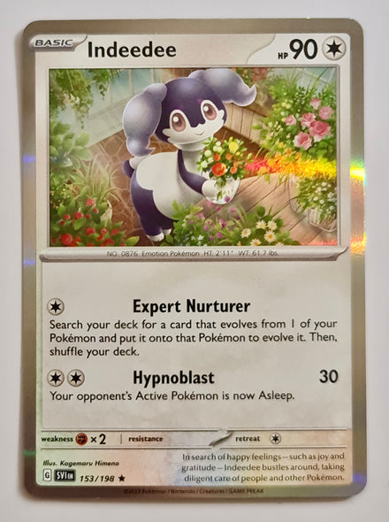 Pokemon Card Scarlet & Violet 153/198 Indeedee Rare *MINT*