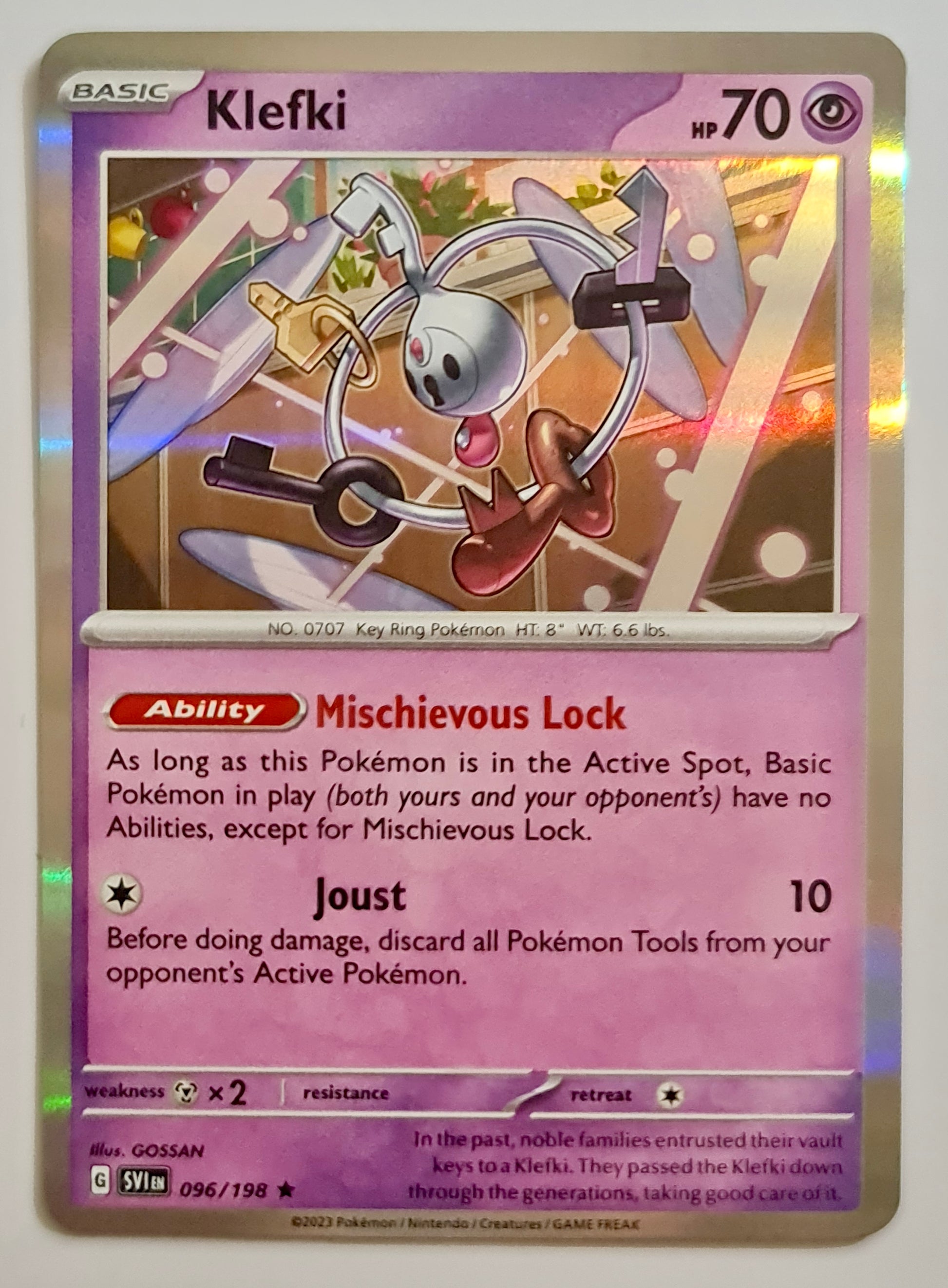 Pokemon Card Scarlet & Violet 096/198 96/198 Klefki Rare *MINT* Brokenvase Games Pokemon Card Scarlet & Violet 096/198 96/198 Klefki Rare *MINT* Brokenvase Games