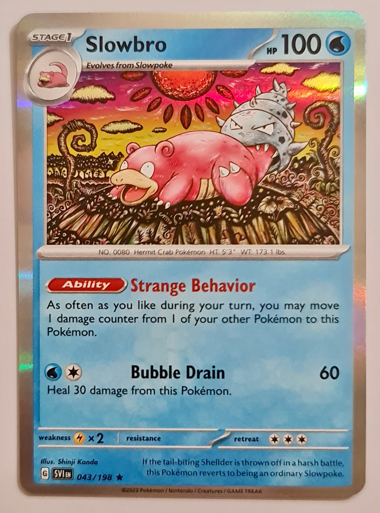 Pokemon Card Scarlet & Violet 043/198 43/198 Slowbro Rare *MINT*