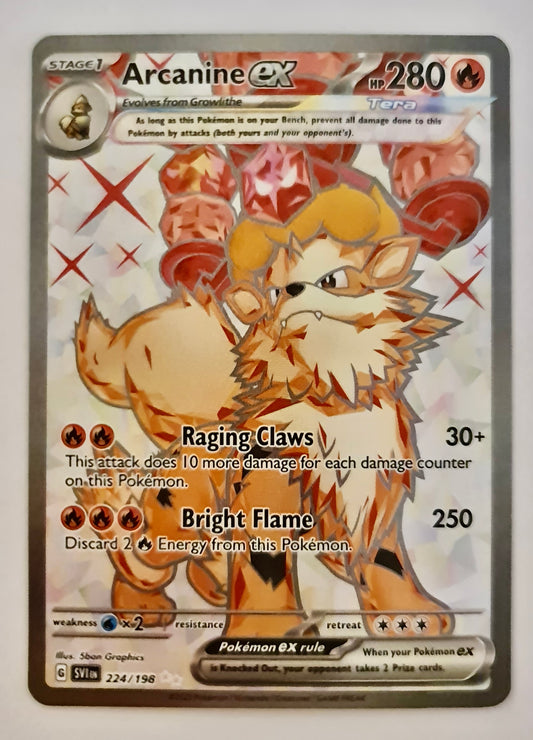 (S) Pokemon Card Scarlet & Violet 224/198 Arcanine ex Ultra Rare *MINT*