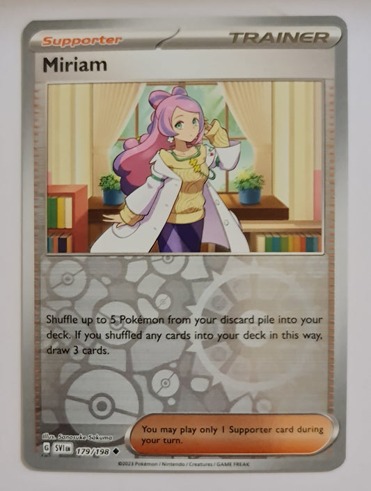 Pokemon Card Scarlet & Violet 179/198 Miriam Supporter Reverse Holo Uncommon *MINT*